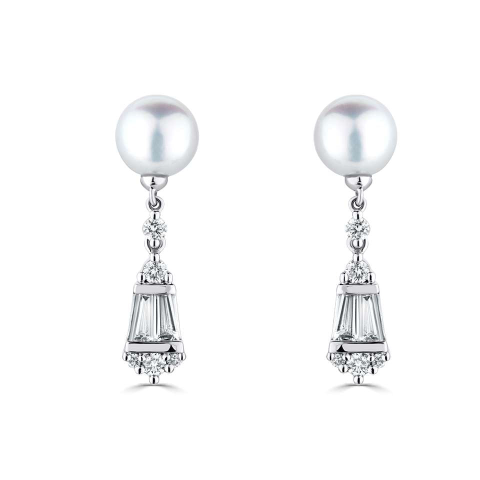 Reflection Pearl Drop Earrings