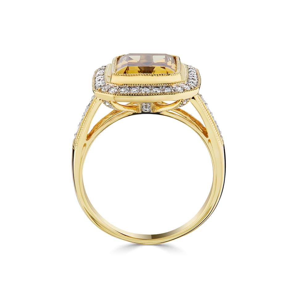 CITRINE RING.