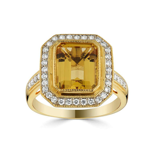 CITRINE RING.