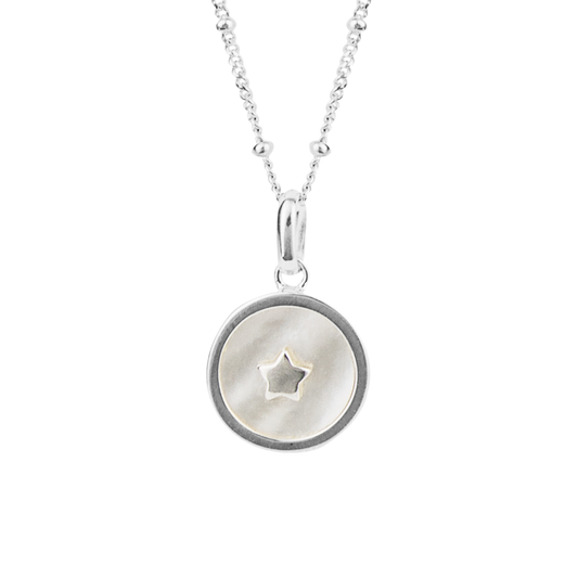 Mother of Pearl Pendant Star on ball chain