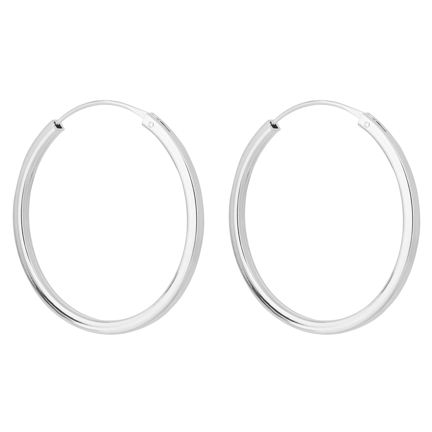 Plain Medium square cut Hoop Earrings