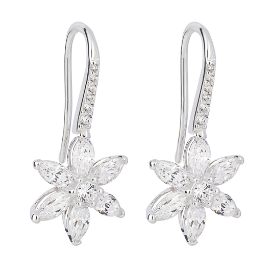 CZ flower Earrings