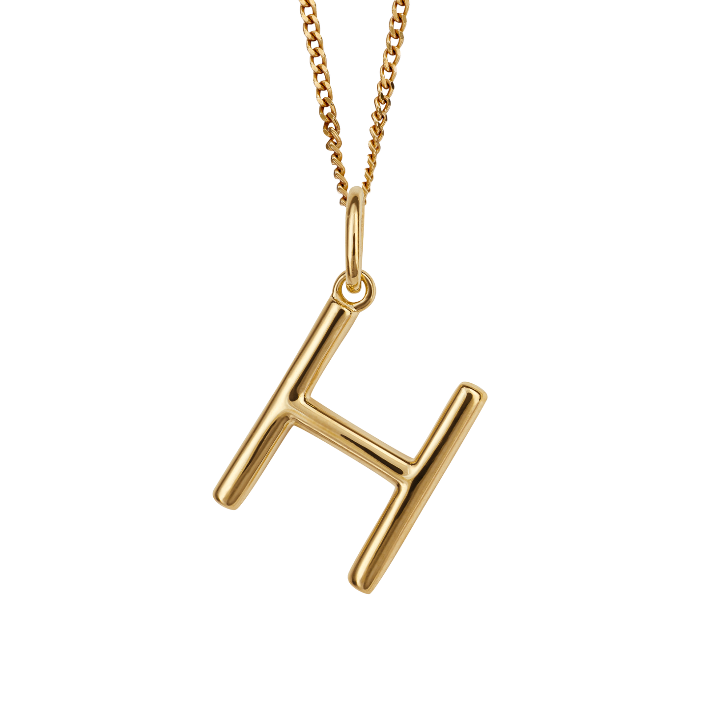 Gold Plated Initial letter H