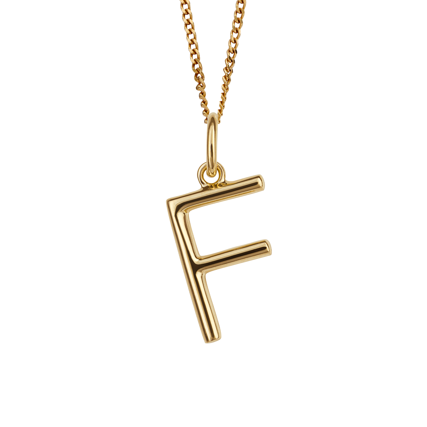 Gold Plated Initial letter F