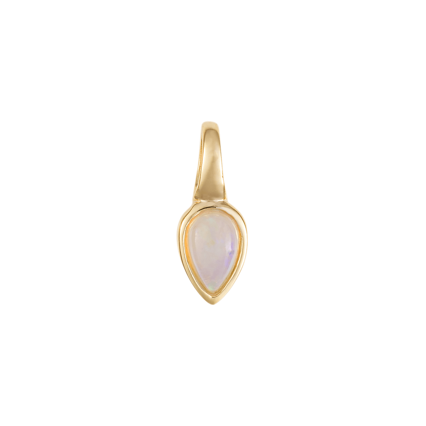 Gold plated Birthstone Pendant October Opal