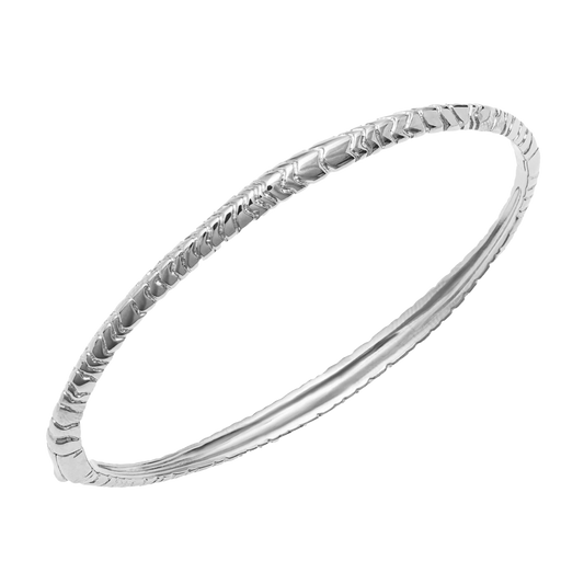 Sand Dune Embossed Hinge Bangle