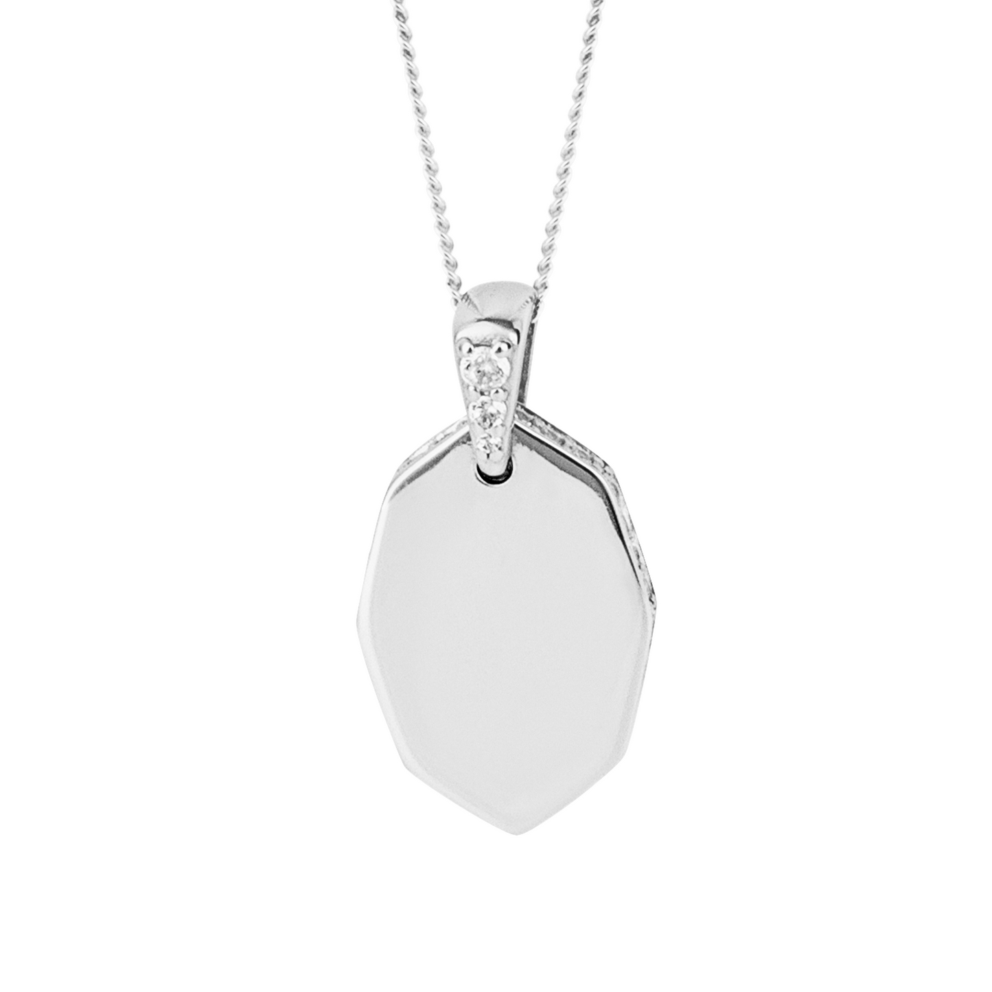 Octagon Pendant CZ