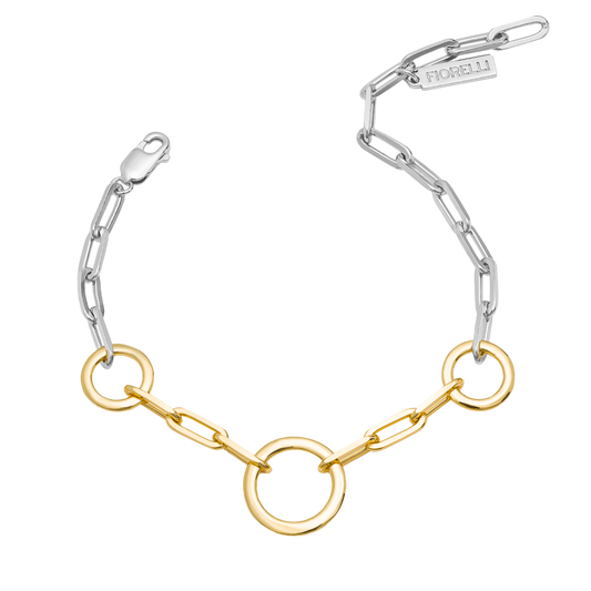 Mix Chain Bracelet Yellow Gold Plate