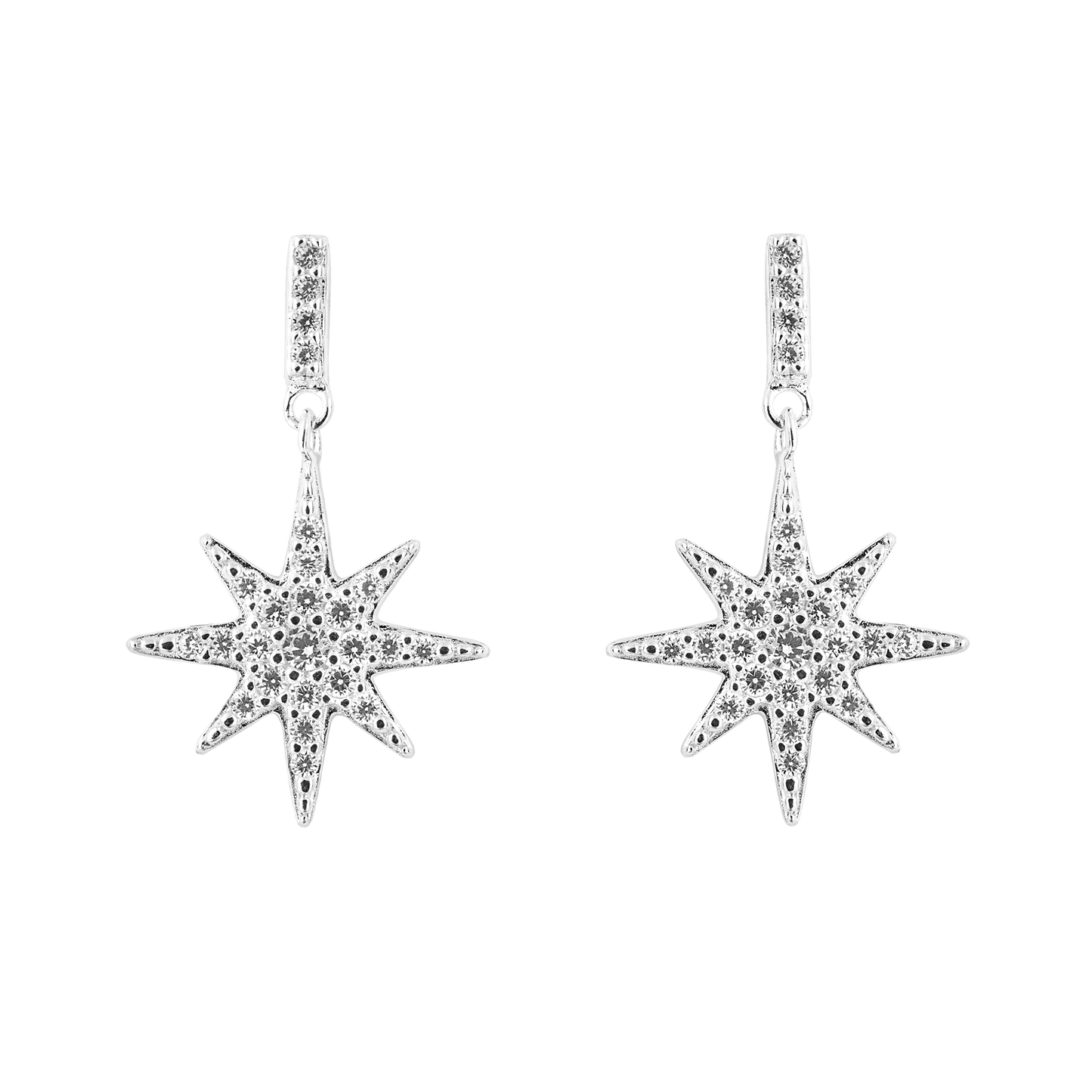 Pave Starburst Earrings