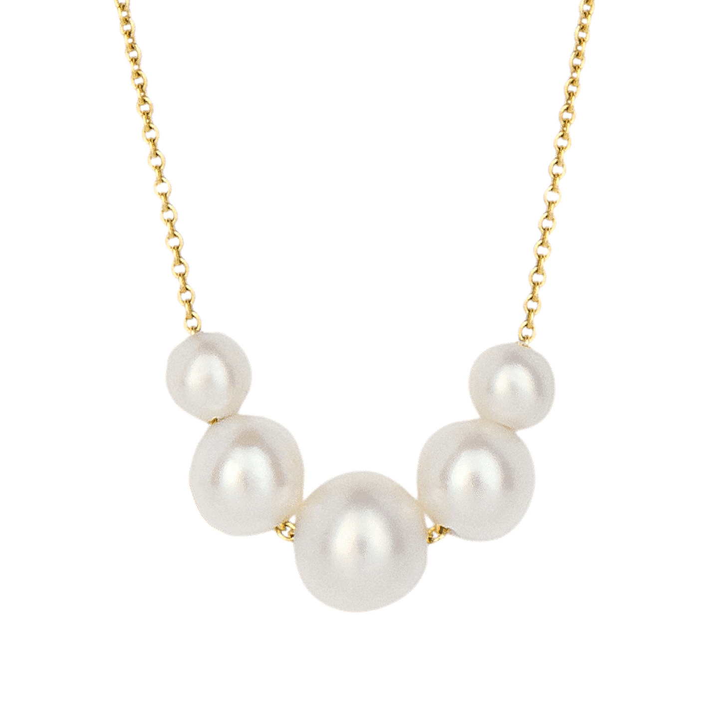 Trace chain and freshwater pearls Necklace