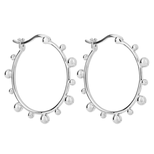 Hoop Earrings with Balls