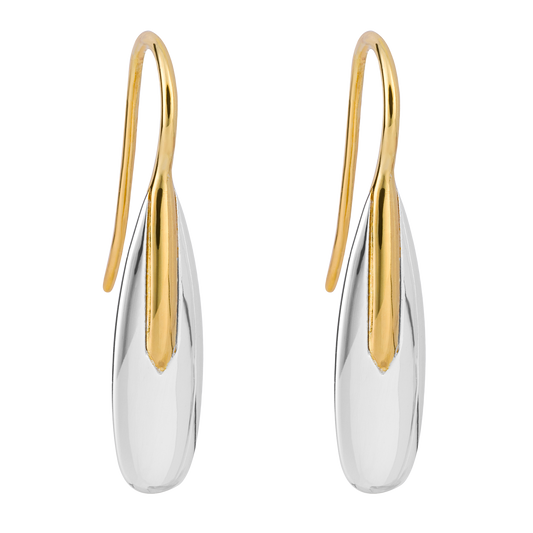 Elongated Gold Plated Earrings