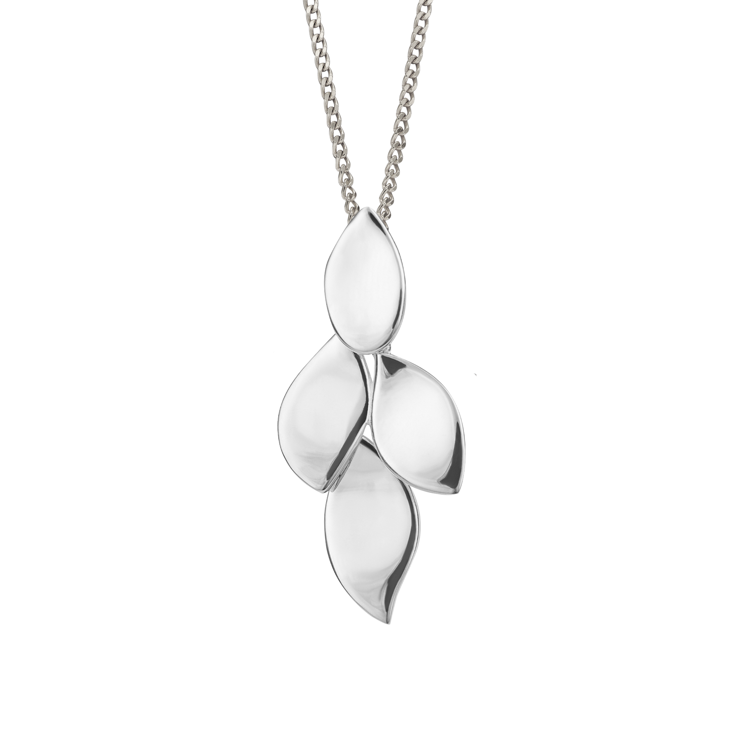 Plain Polished Petals Pendant