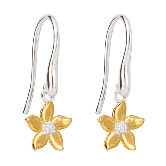 Gold Plated Jasmine drop Earrings