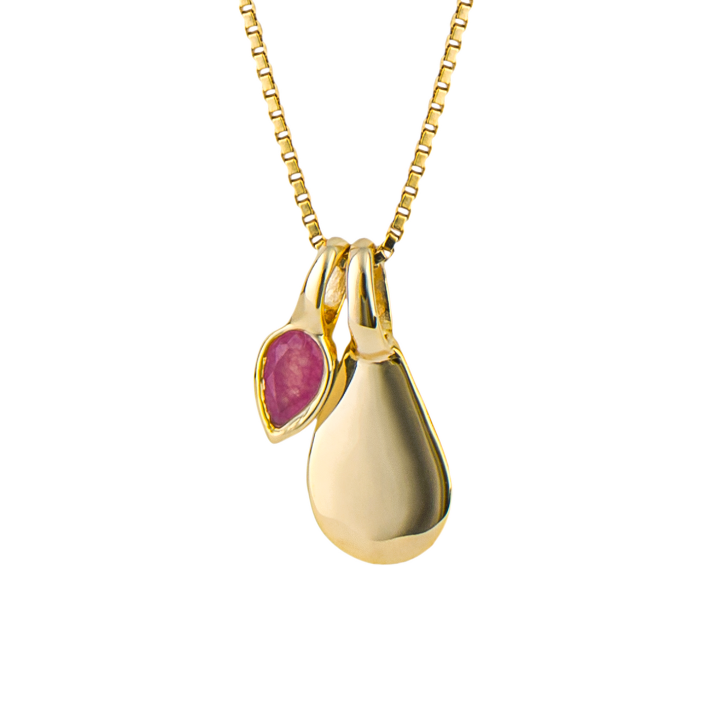 Gold plated Birthstone Pendant Pink Quartz