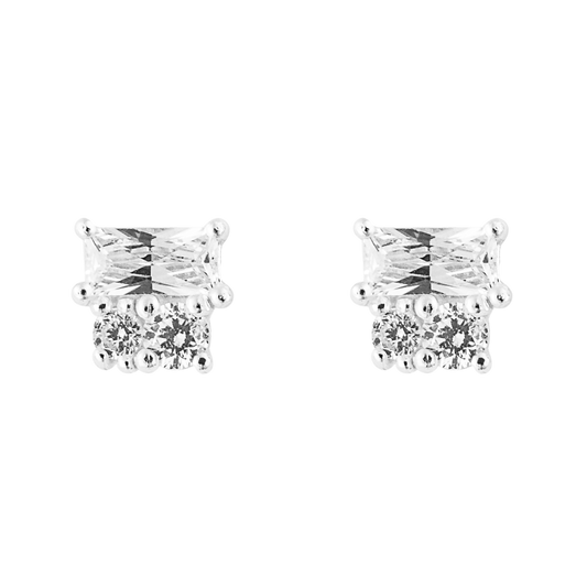 CZ Baguettte Stud Earrings