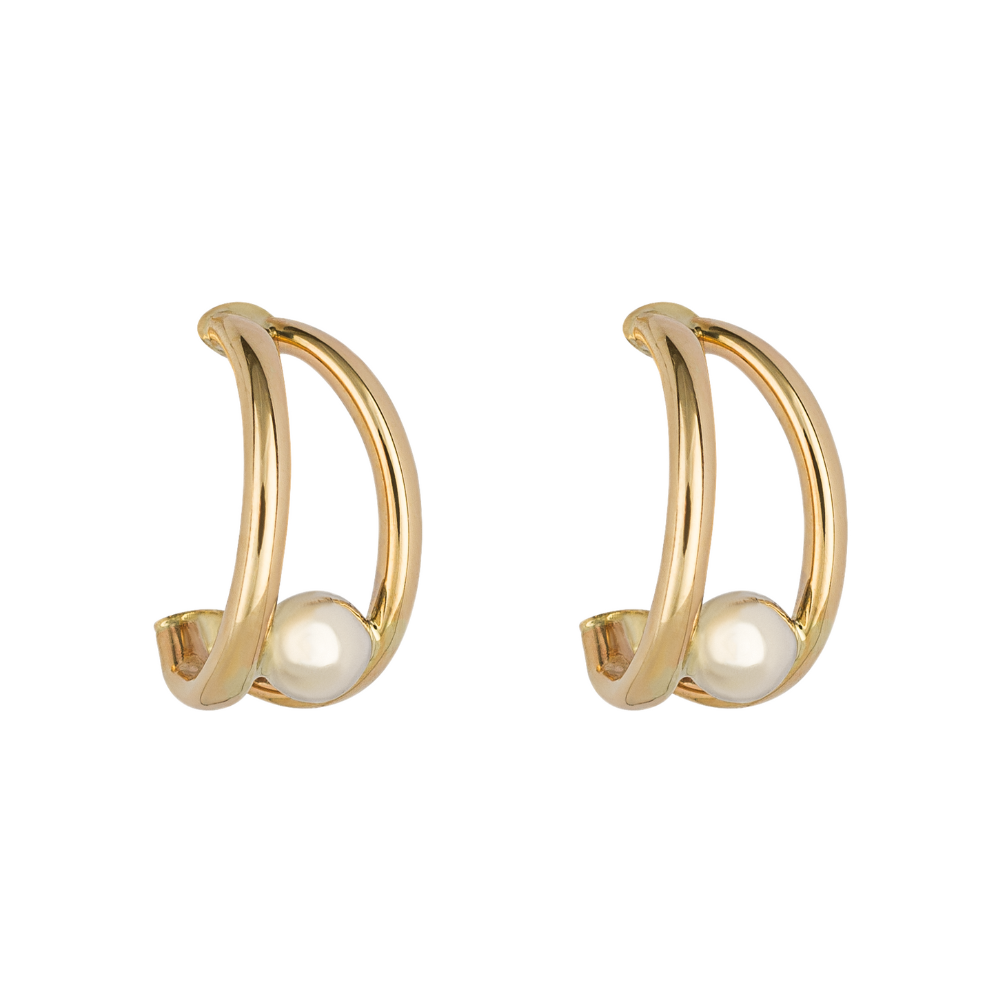 Large Twist Hoop Earrings in Yellow Gold (GE2411)