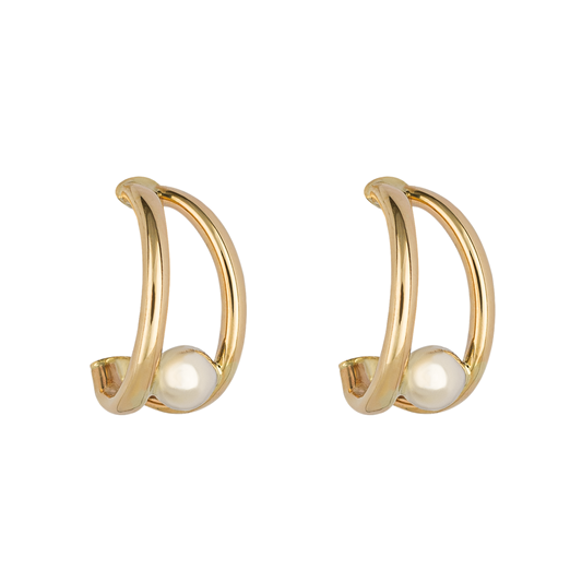 Large Twist Hoop Earrings in Yellow Gold (GE2411)