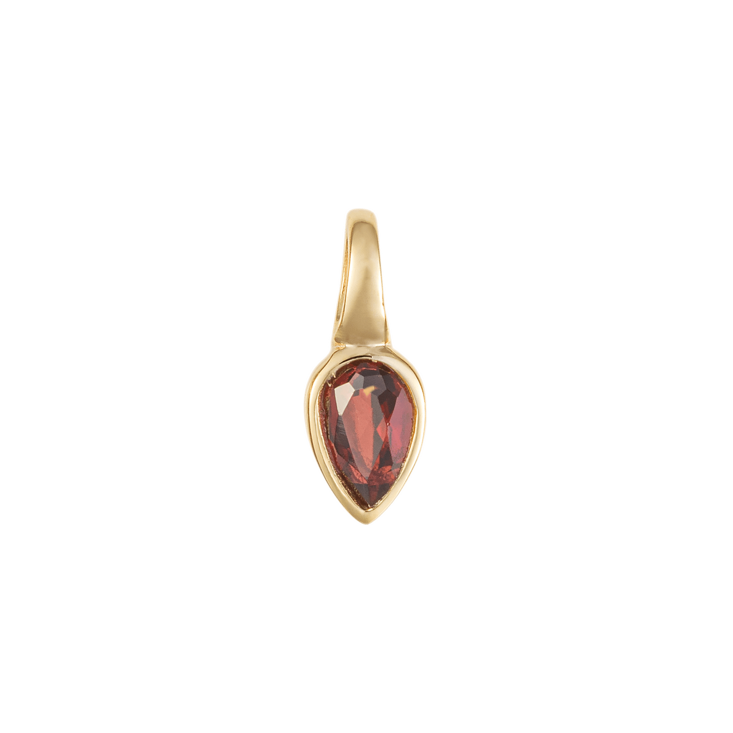 Gold plated Birthstone Pendant January Garnet