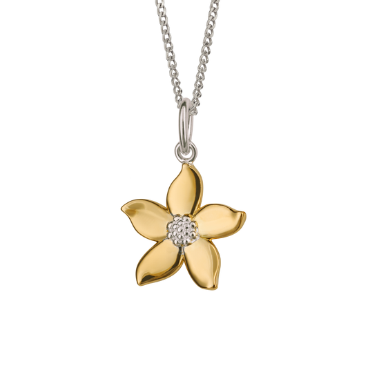 Gold Plated Jasmine Pendant