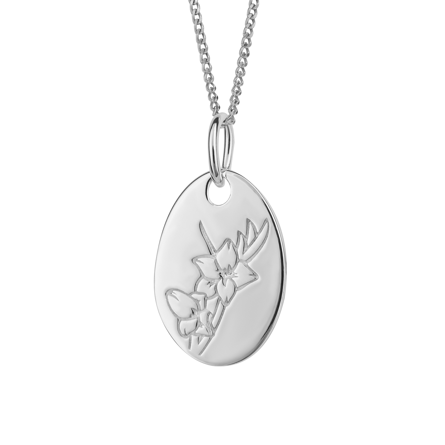 August Gladiolus Birth Blooms Pendant