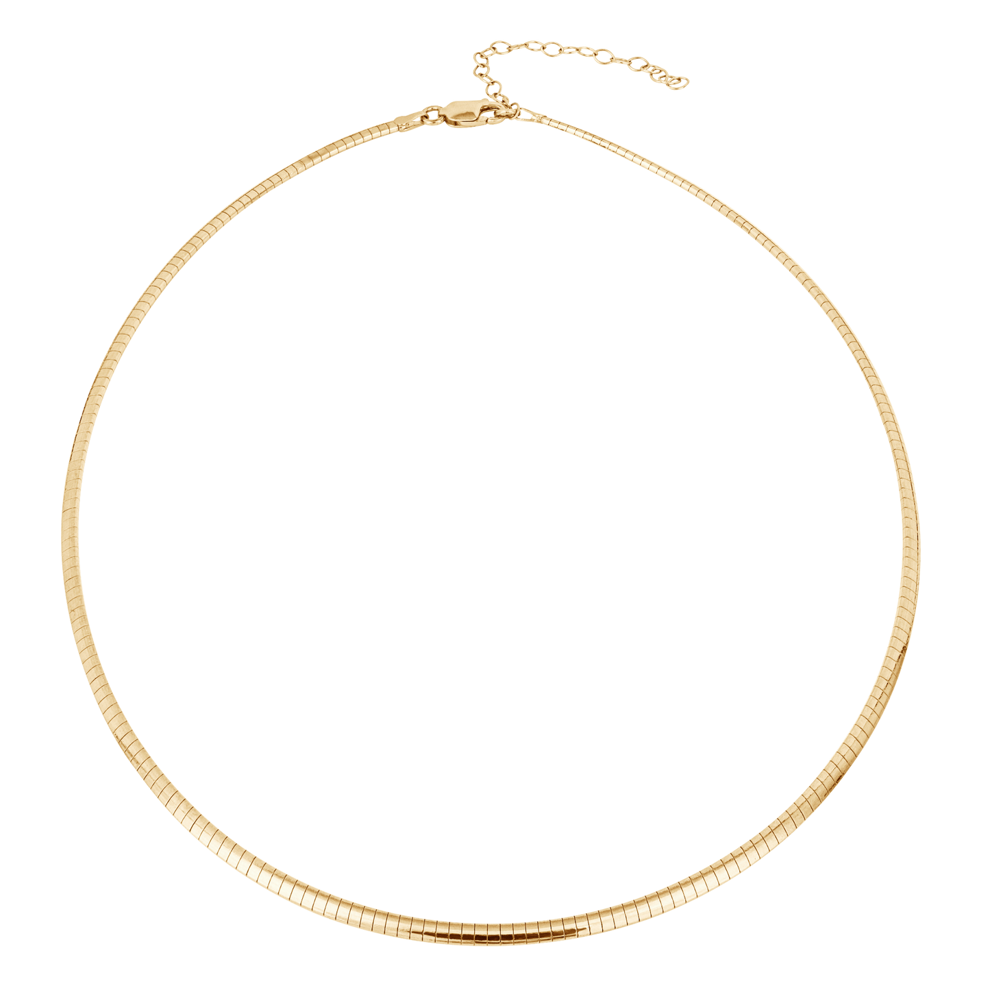 Gold Plated Omega 40+6cm Necklace