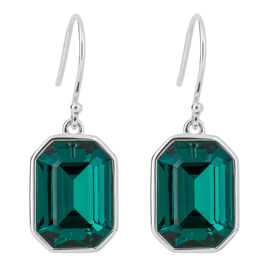 Emerald Green Crystal Earrings